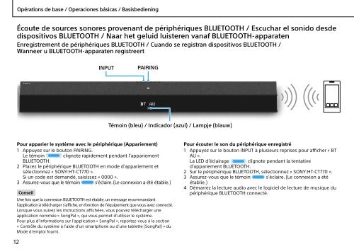 Sony HT-CT770 - HT-CT770 Istruzioni per l'uso Francese