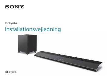 Sony HT-CT770 - HT-CT770 Guida di configurazione rapid Danese