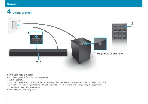 Sony HT-CT770 - HT-CT770 Guida di configurazione rapid Sloveno