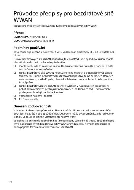 Sony SVE1512C1R - SVE1512C1R Documenti garanzia Slovacco