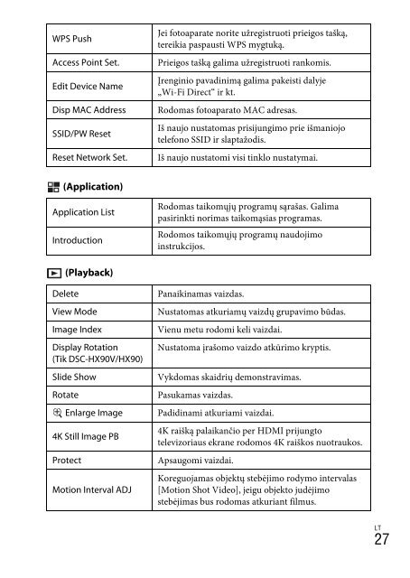 Sony DSC-WX500 - DSC-WX500 Mode d'emploi Lituanien