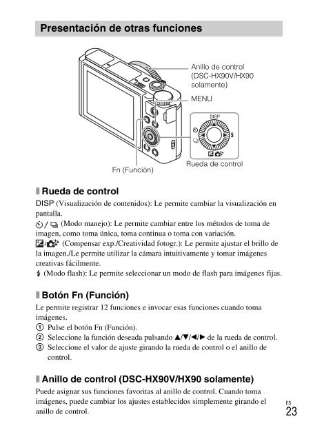 Sony DSC-WX500 - DSC-WX500 Mode d'emploi Espagnol