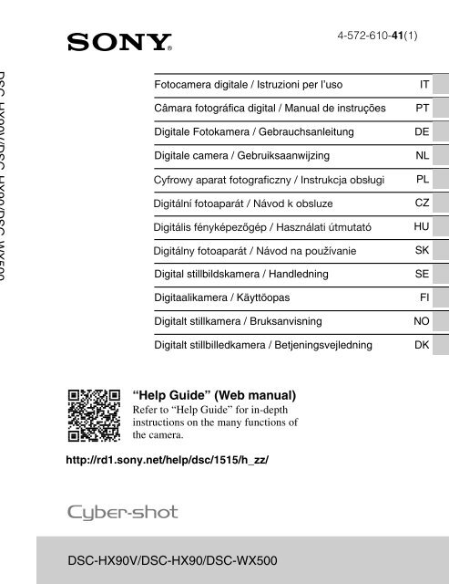 Sony DSC-WX500 - DSC-WX500 Mode d'emploi Slovaque