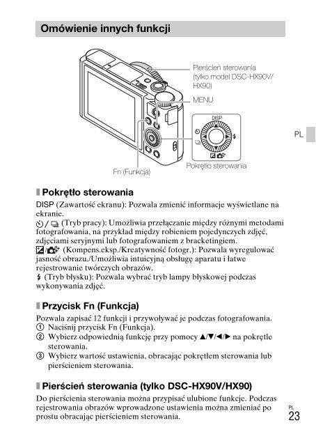 Sony DSC-WX500 - DSC-WX500 Mode d'emploi Polonais