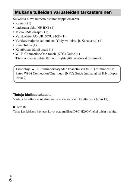 Sony DSC-WX500 - DSC-WX500 Mode d'emploi Finlandais