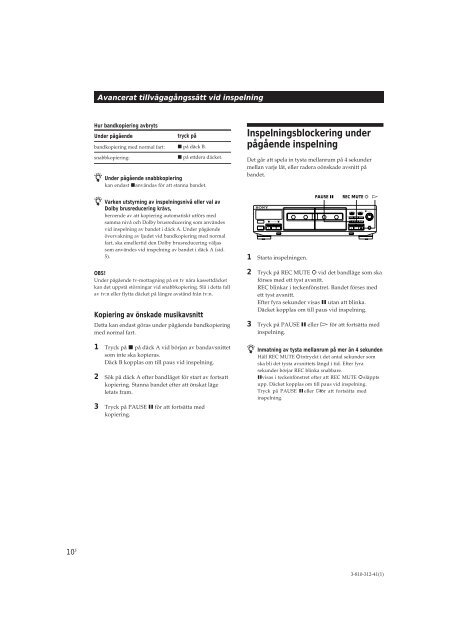 Sony TC-WE405 - TC-WE405 Consignes d&rsquo;utilisation Italien