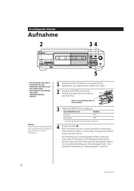 Sony TC-WE405 - TC-WE405 Consignes d&rsquo;utilisation Italien