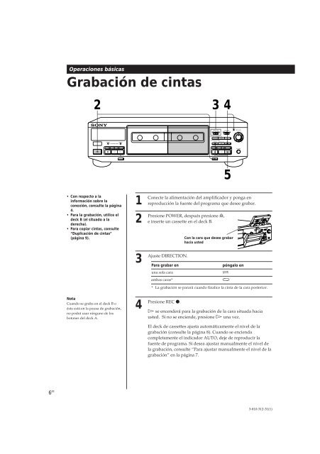 Sony TC-WE405 - TC-WE405 Consignes d&rsquo;utilisation Fran&ccedil;ais