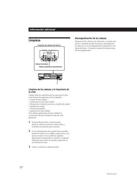 Sony TC-WE405 - TC-WE405 Consignes d&rsquo;utilisation Fran&ccedil;ais