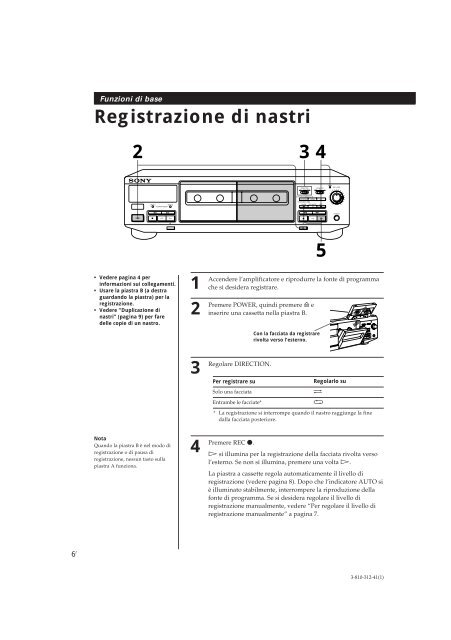 Sony TC-WE405 - TC-WE405 Consignes d&rsquo;utilisation Allemand