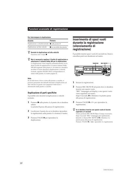 Sony TC-WE405 - TC-WE405 Consignes d&rsquo;utilisation Allemand