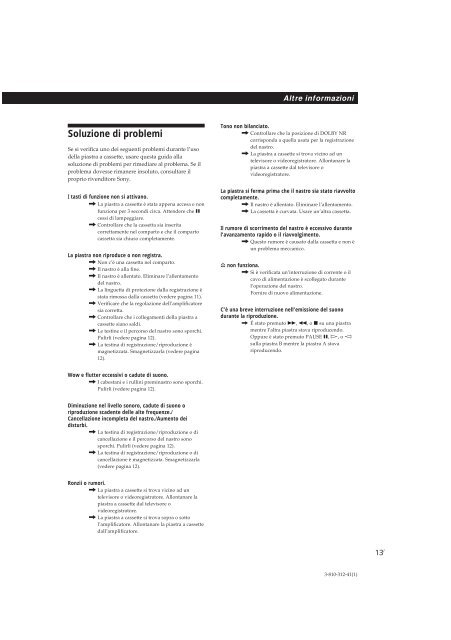 Sony TC-WE405 - TC-WE405 Consignes d&rsquo;utilisation Allemand