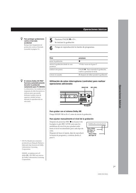 Sony TC-WE405 - TC-WE405 Consignes d&rsquo;utilisation Portugais