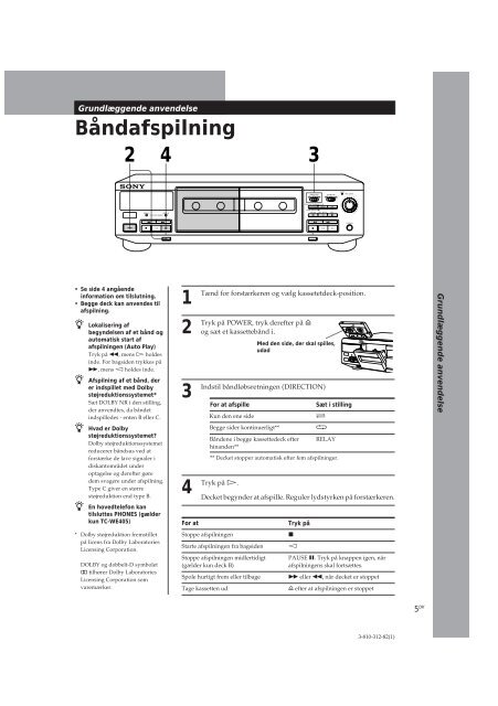 Sony TC-WE405 - TC-WE405 Mode d'emploi Finlandais