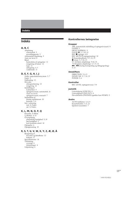 Sony TC-WE405 - TC-WE405 Mode d'emploi Finlandais