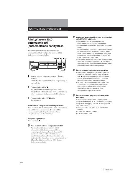 Sony TC-WE405 - TC-WE405 Mode d'emploi Danois