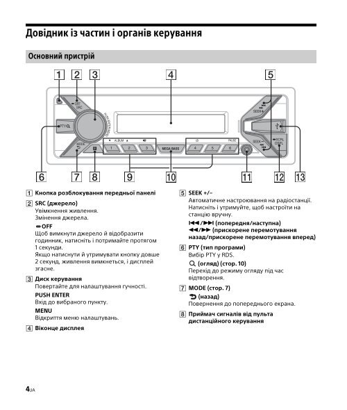 Sony DSX-A102U - DSX-A102U Mode d'emploi Russe