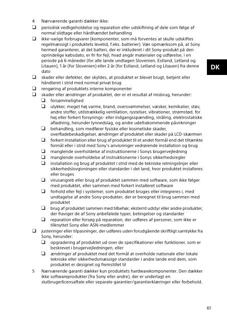 Sony SVF13N1J2E - SVF13N1J2E Documents de garantie Su&eacute;dois