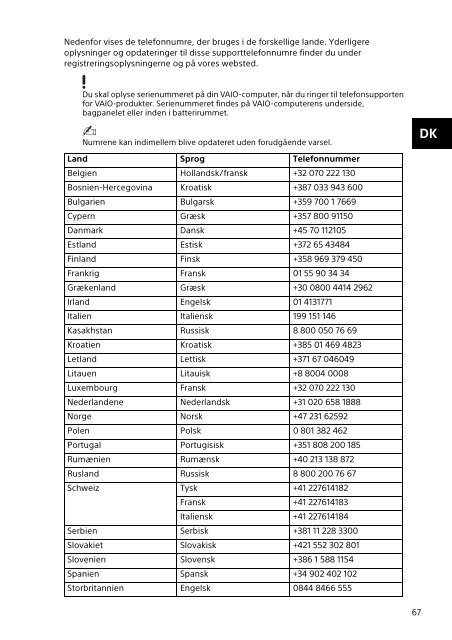 Sony SVF13N1J2E - SVF13N1J2E Documents de garantie Su&eacute;dois