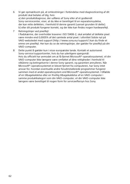 Sony SVF13N1J2E - SVF13N1J2E Documents de garantie Norv&eacute;gien