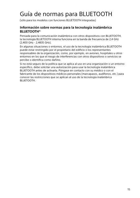 Sony SVF13N1J2E - SVF13N1J2E Documents de garantie Espagnol