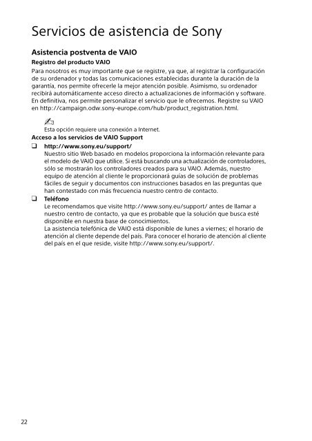 Sony SVF13N1J2E - SVF13N1J2E Documents de garantie Espagnol