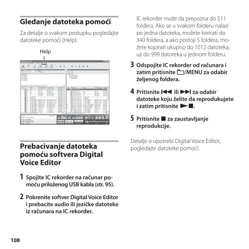 Sony ICD-SX850 - ICD-SX850 Istruzioni per l'uso Serbo