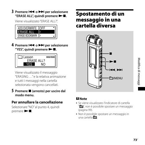 Sony ICD-SX850 - ICD-SX850 Istruzioni per l'uso