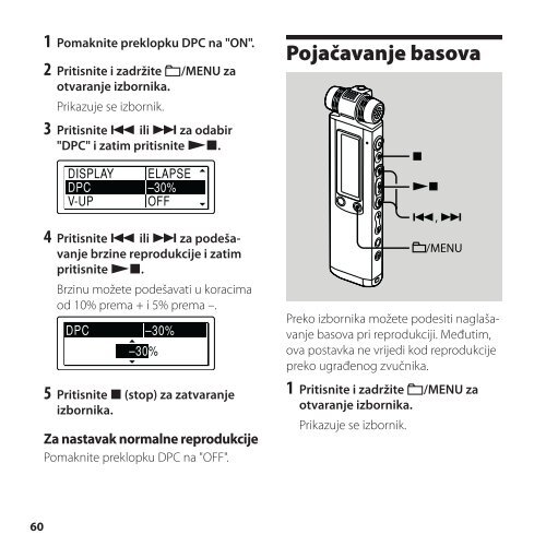 Sony ICD-SX850 - ICD-SX850 Istruzioni per l'uso Croato