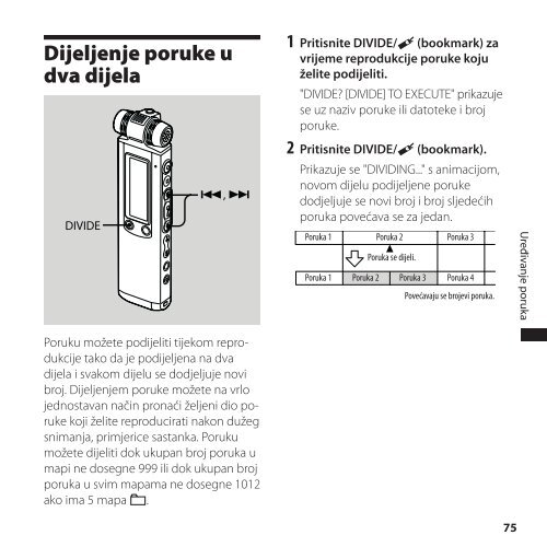 Sony ICD-SX850 - ICD-SX850 Istruzioni per l'uso Croato