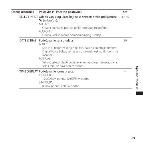 Sony ICD-SX850 - ICD-SX850 Istruzioni per l'uso Croato