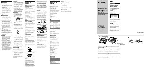 Sony CFD-EX35L - CFD-EX35L Istruzioni per l'uso