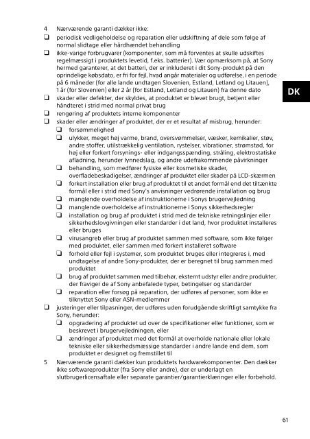 Sony SVS1311Q9E - SVS1311Q9E Documents de garantie Polonais