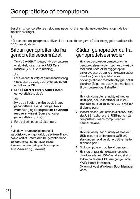 Sony SVS1311Q9E - SVS1311Q9E Guide de d&eacute;pannage Finlandais