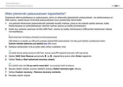 Sony VPCSA2Z9R - VPCSA2Z9R Mode d'emploi Finlandais