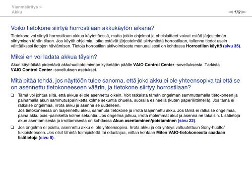 Sony VPCSA2Z9R - VPCSA2Z9R Mode d'emploi Finlandais