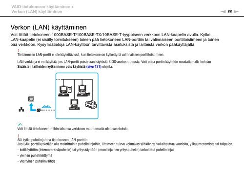 Sony VPCSA2Z9R - VPCSA2Z9R Mode d'emploi Finlandais