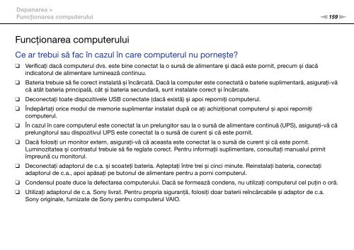 Sony VPCSA2Z9R - VPCSA2Z9R Mode d'emploi Roumain