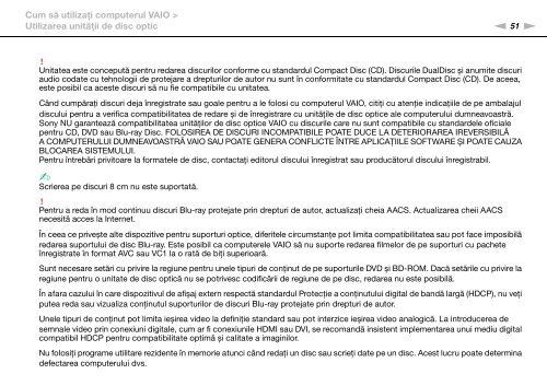 Sony VPCSA2Z9R - VPCSA2Z9R Mode d'emploi Roumain