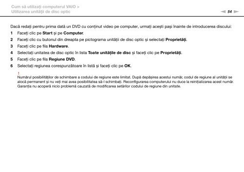 Sony VPCSA2Z9R - VPCSA2Z9R Mode d'emploi Roumain