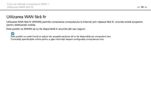 Sony VPCSA2Z9R - VPCSA2Z9R Mode d'emploi Roumain