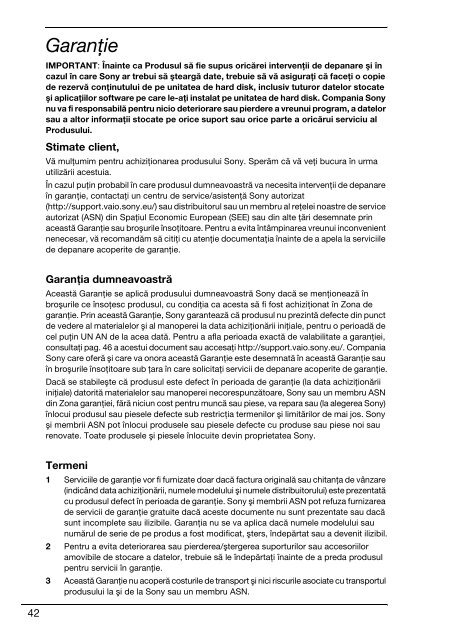 Sony VPCSA2Z9R - VPCSA2Z9R Documents de garantie Polonais