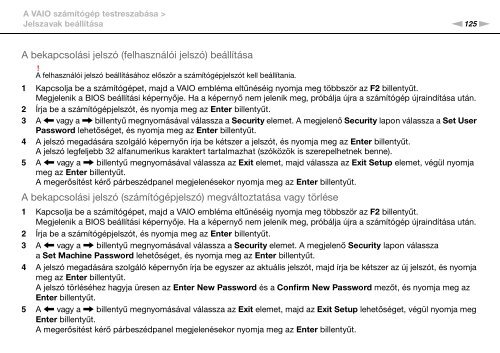 Sony VPCSA2Z9R - VPCSA2Z9R Mode d'emploi Hongrois