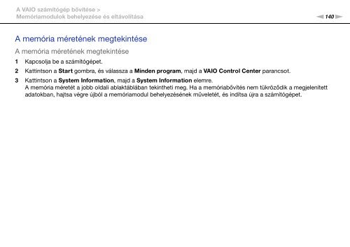 Sony VPCSA2Z9R - VPCSA2Z9R Mode d'emploi Hongrois