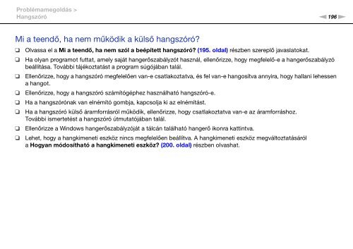 Sony VPCSA2Z9R - VPCSA2Z9R Mode d'emploi Hongrois