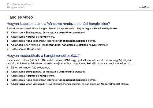 Sony VPCSA2Z9R - VPCSA2Z9R Mode d'emploi Hongrois