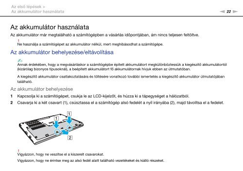 Sony VPCSA2Z9R - VPCSA2Z9R Mode d'emploi Hongrois