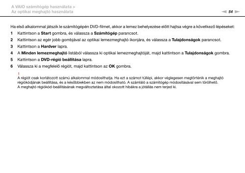 Sony VPCSA2Z9R - VPCSA2Z9R Mode d'emploi Hongrois