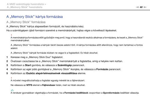 Sony VPCSA2Z9R - VPCSA2Z9R Mode d'emploi Hongrois