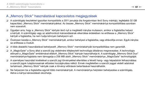 Sony VPCSA2Z9R - VPCSA2Z9R Mode d'emploi Hongrois